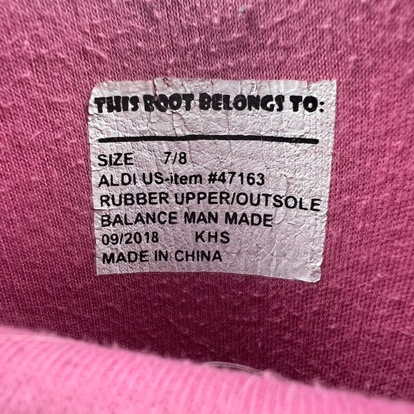 Lily & Dan Toddler Girls Rubber Rain Boots Size 7 Green Pink Pineapple Pull On - Picture 3 of 13